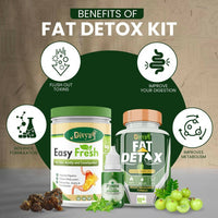Thumbnail for Divya Shree Fat Detox Capsule + Easy Fresh Powder & Punch Tulsi Drop Gas Combo Kit - Distacart