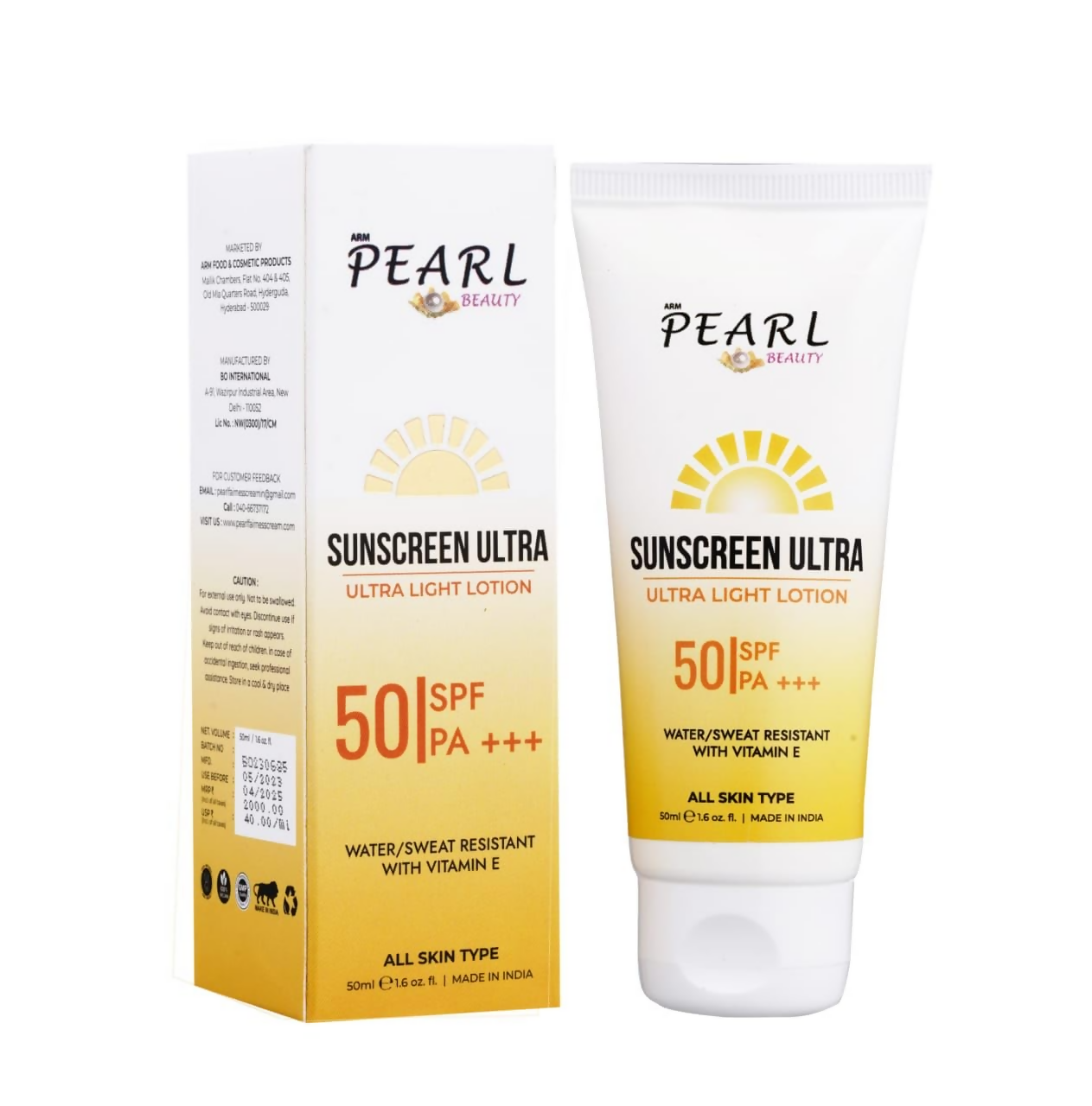 ARM Pearl Beauty Sunscreen Ultra Light Lotion - Distacart