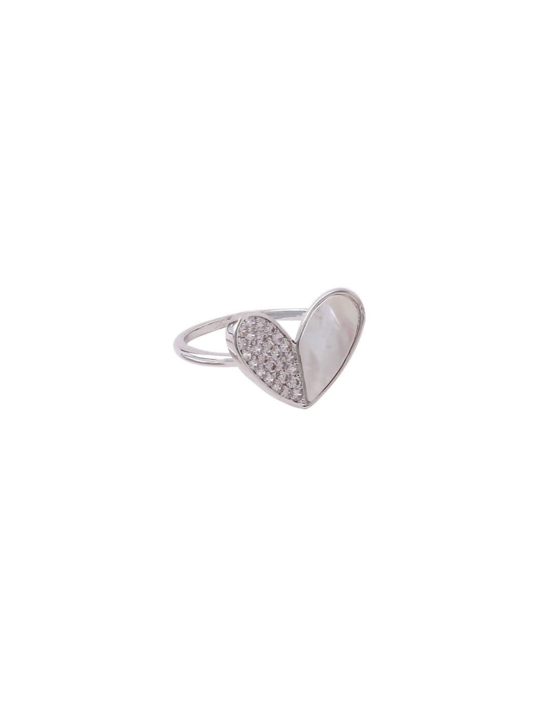 NVR Women's Stylish Latest Silver Plated Ring With Ad Stones - Distacart