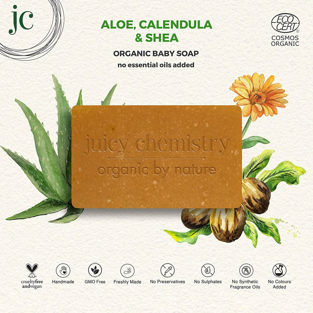 Juicy Chemistry Aloe Calendula & Shea Organic Baby Soap - Distacart