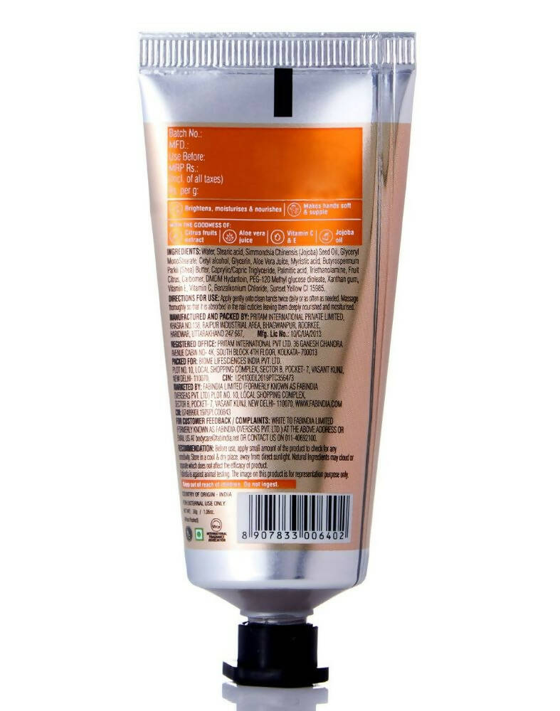Fabessentials Vitamin C Citrus Fruits Hand Cream - Distacart