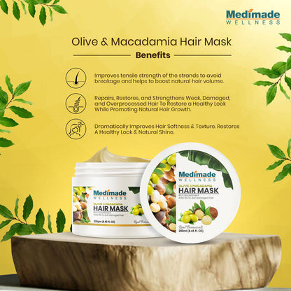 Medimade Wellness Olive & Macadamia Hair Mask - Distacart