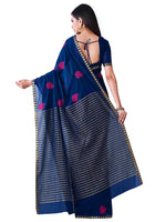 Thumbnail for Mimosa Women's Navy Blue Banarasi Chiffon Saree - Distacart