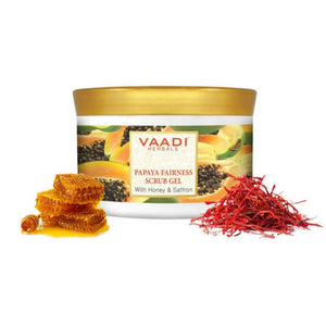 Vaadi Herbals Papaya Fairness Scrub Gel with Honey and Saffron - Distacart