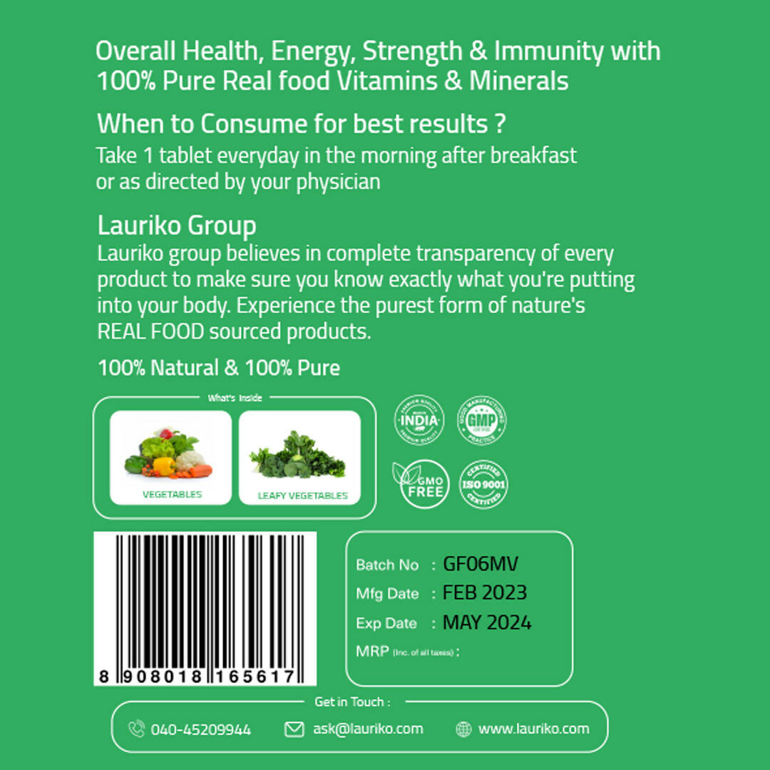 Laurik Multivitamin Supplements For Women | Vitamin A, C, D ,E With B Vitamins, Iron, Zinc And Calcium Tablets - Distacart