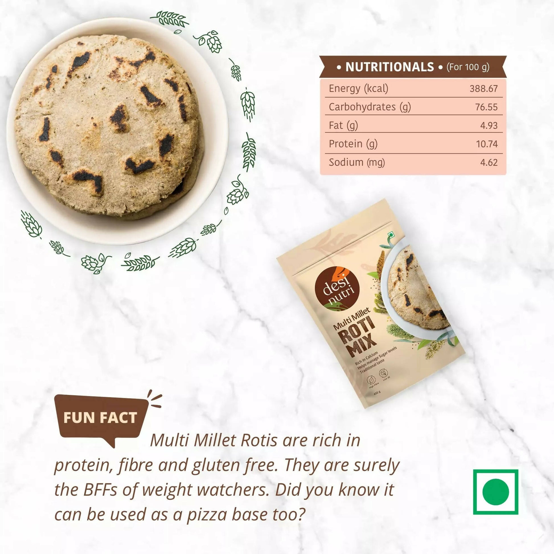 Desi Nutri Multi Millet Roti Mix - Distacart