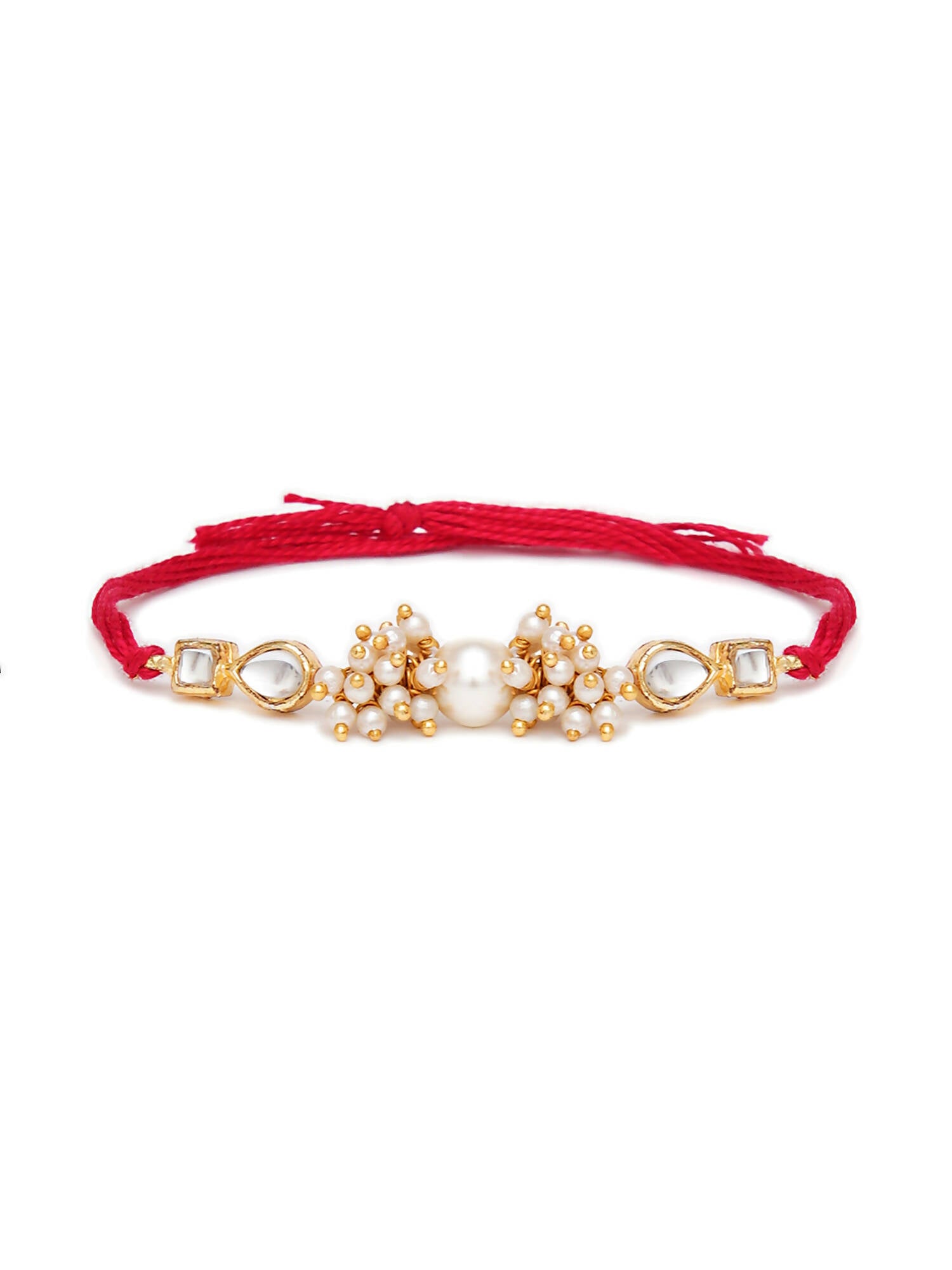 Designer kundan Rakhi - Ruby Raang - Distacart