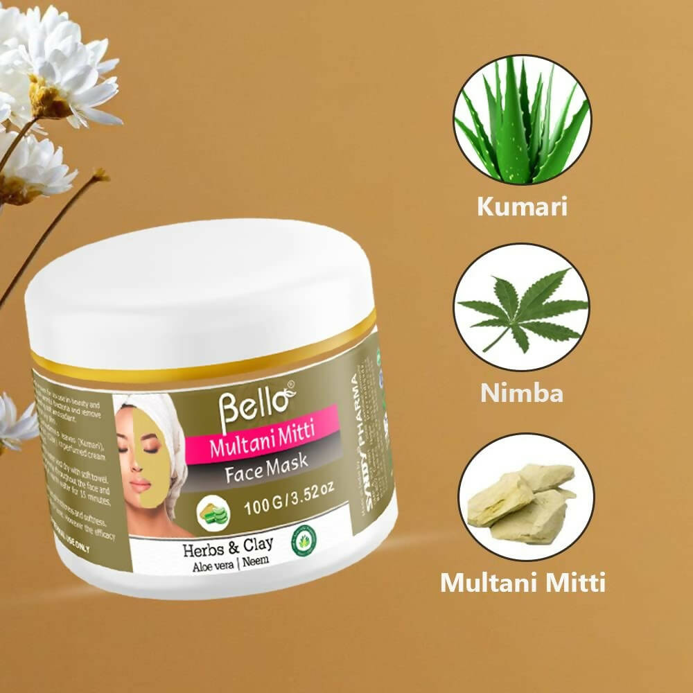 Bello Herbals Multani Mitti Face Mask - Distacart