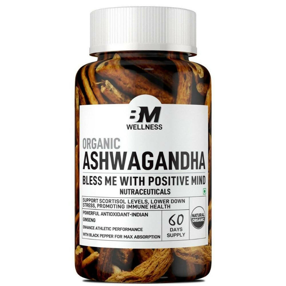 BM Wellness Ashwagandha Organic 800 mg Tablets - Distacart