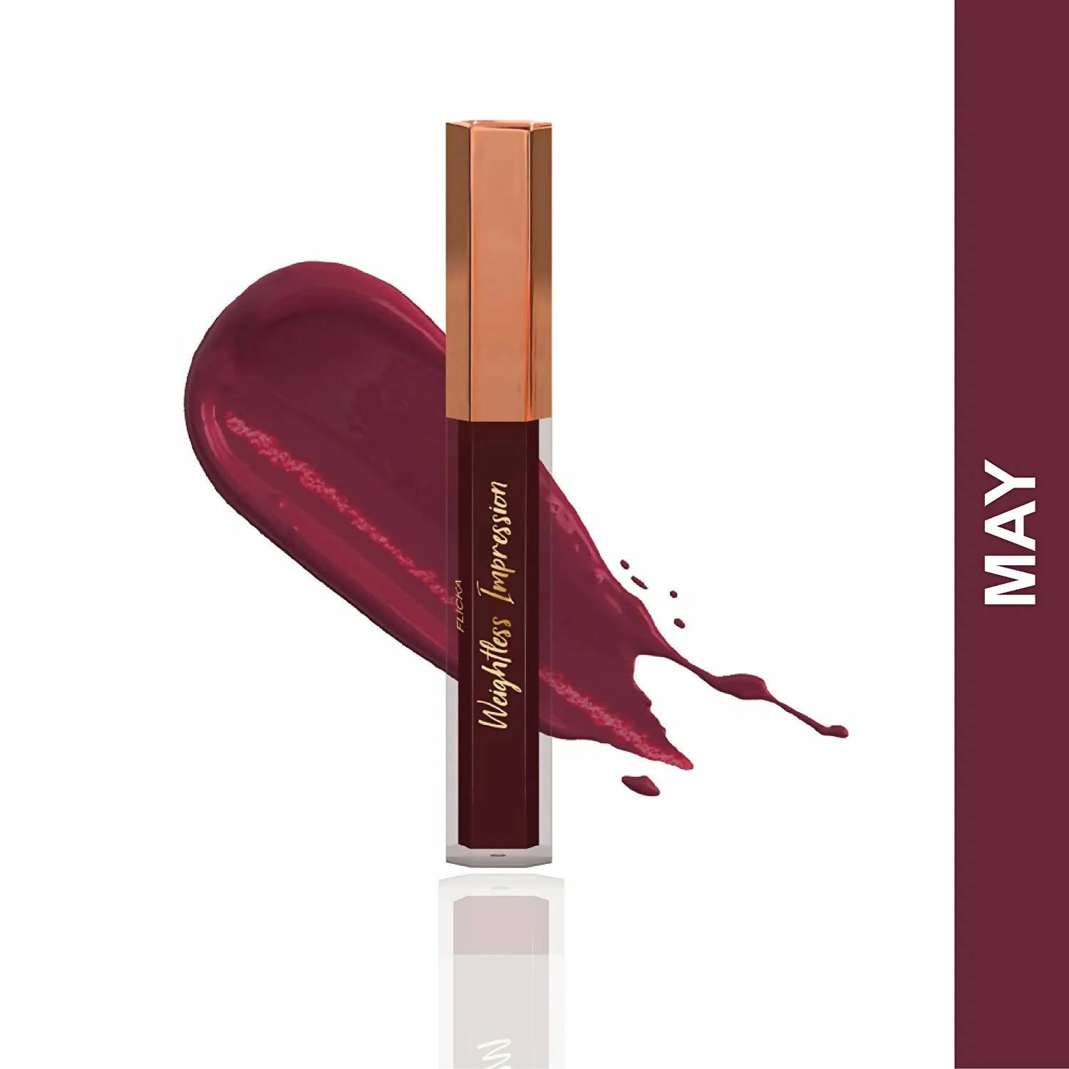 FLiCKA Weightless Impression 05 May - Maroon Matte Finish Liquid Lipstick - Distacart