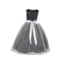 Thumbnail for Asmaani Baby Girl's Black Color Satin A-Line Maxi Full Length Dress (AS-DRESS_22006) - Distacart