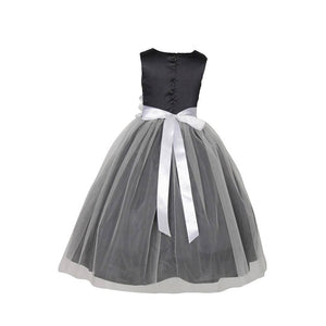 Asmaani Baby Girl's Black Color Satin A-Line Maxi Full Length Dress (AS-DRESS_22006) - Distacart
