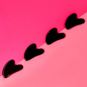 Natural Vibes Black Obsidian Face Gua Sha with Free Gold Beauty Elixir Oil - Distacart