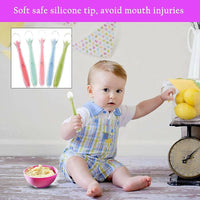 Thumbnail for Safe-O-Kid Soft Tip Silicone Spoon, Pink For Kids Protection - Distacart