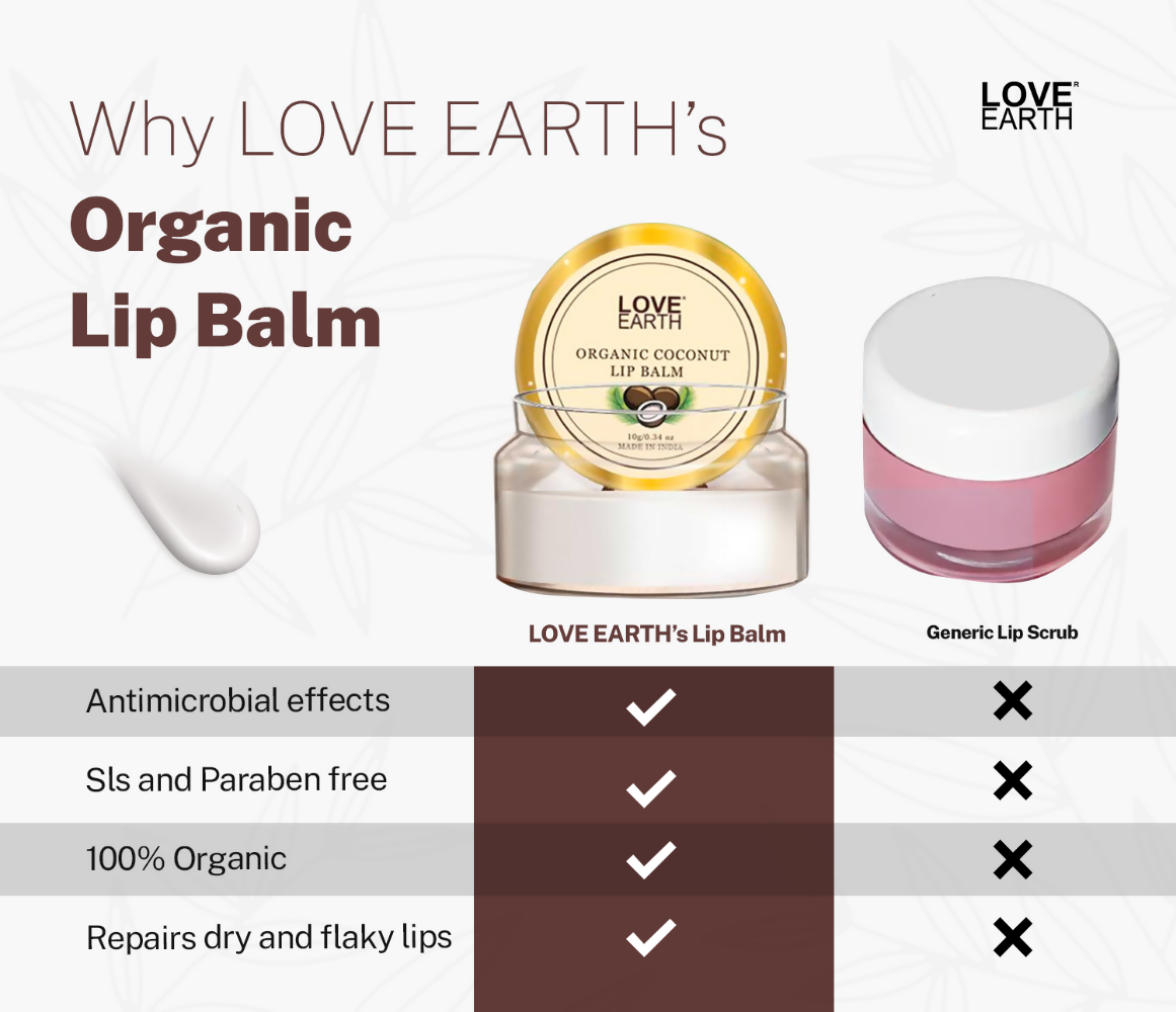 Love Earth Organic Coconut Lip Balm - Distacart