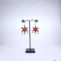 Thumbnail for Hand Crafted Earrings Red Star Crystal