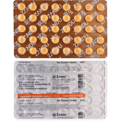 Zandu Gandhak Rasayan Tablets - Distacart