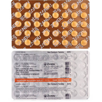 Zandu Gandhak Rasayan Tablets - Distacart