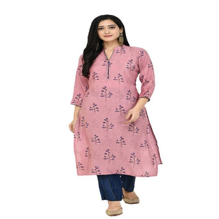 Lagi Women's Pink Printed Straight Kurta & Pant (MC41B)