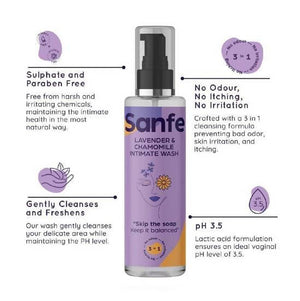 Sanfe Lavender & Chamomile 3 In 1 Intimate Wash