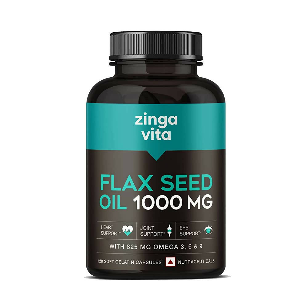 Zingavita Flaxseed Oil 1000 mg Softgel Capsules - Distacart