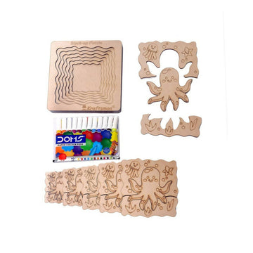 Kraftsman Stack up Puzzles/ Layered Puzzle Octopus Shape for Kids | Color Kit Included | 18 Pieces Puzzle - Distacart