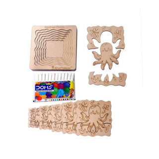Kraftsman Stack up Puzzles/ Layered Puzzle Octopus Shape for Kids | Color Kit Included | 18 Pieces Puzzle - Distacart