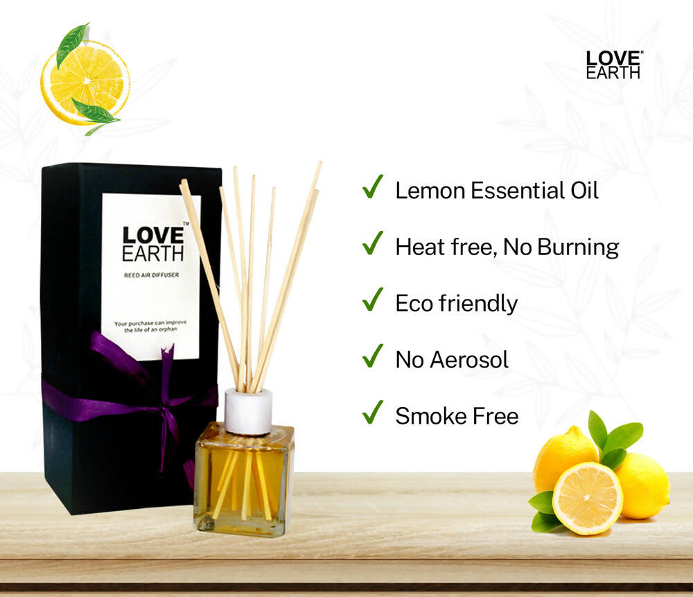 Love Earth Reed Diffuser- Lemon - Distacart
