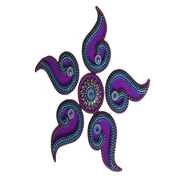 Kundan HandiKrafts Designer Purple Colour Kundan Rangoli - Distacart