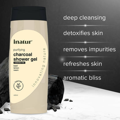 Inatur Charcoal Shower Gel - Distacart