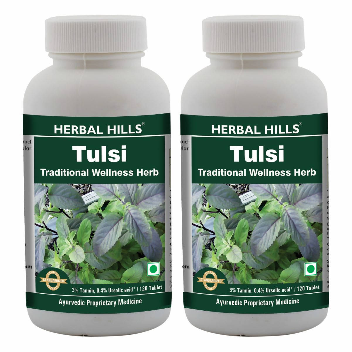 Herbal Hills Tulsi Traditional Wellness Herb 120 Tablets, Pack of 2