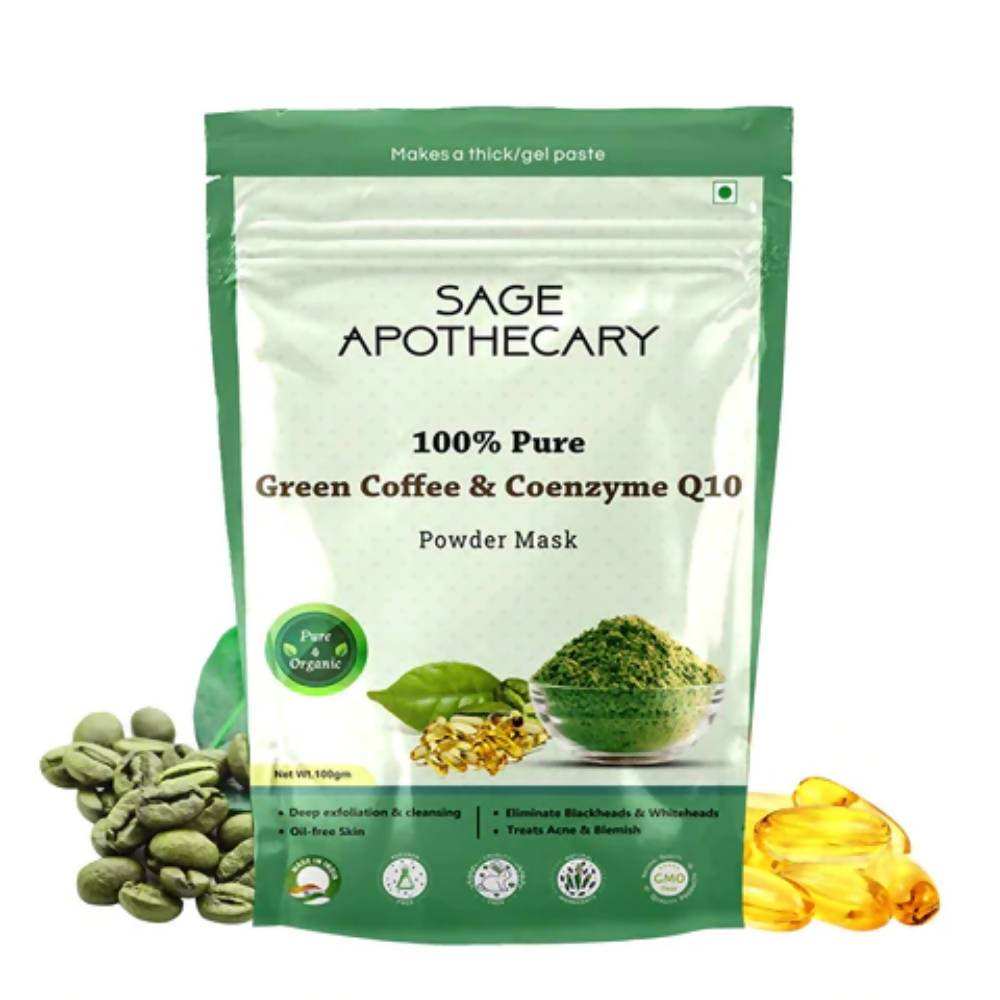 Sage Apothecary Green Coffee & Coenzyme Q10 Powder Mask