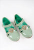 Tiny Bugs Girls Party Wear Velcro Ballerinas - Green - Distacart