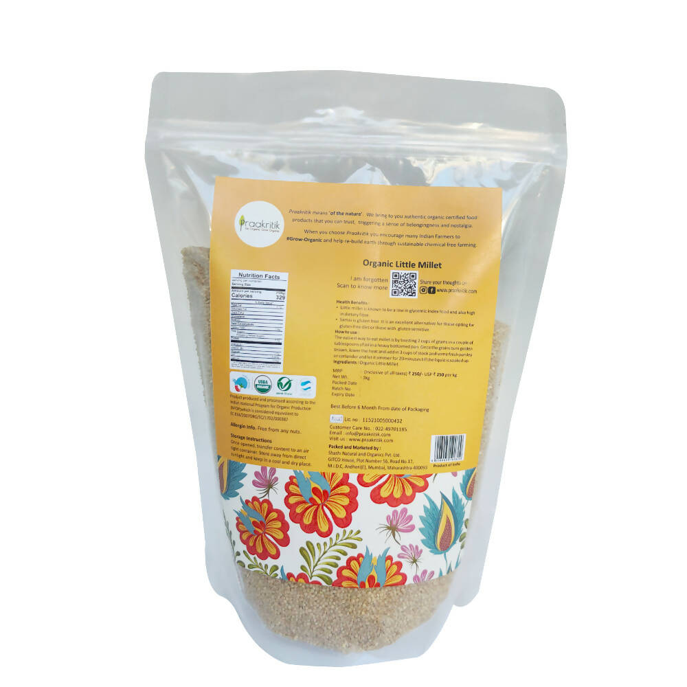 Praakritik Organic little Millet (Sama) - Distacart