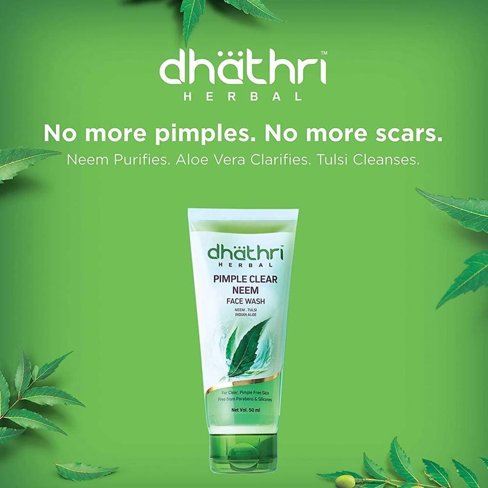 Buy Dhathri Ayurveda Herbal Pimple Clear Neem Face Wash Online at Best
