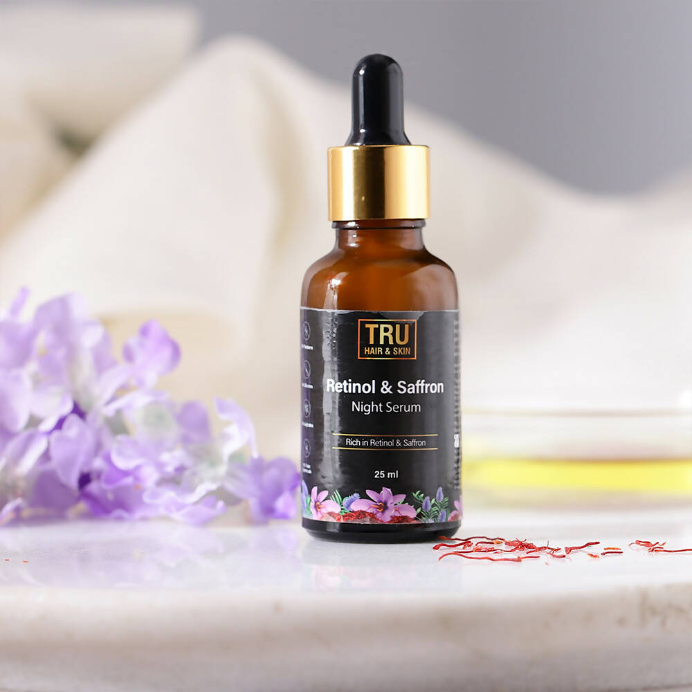 Tru Hair & Skin Retinol & Saffron Night Serum - Distacart