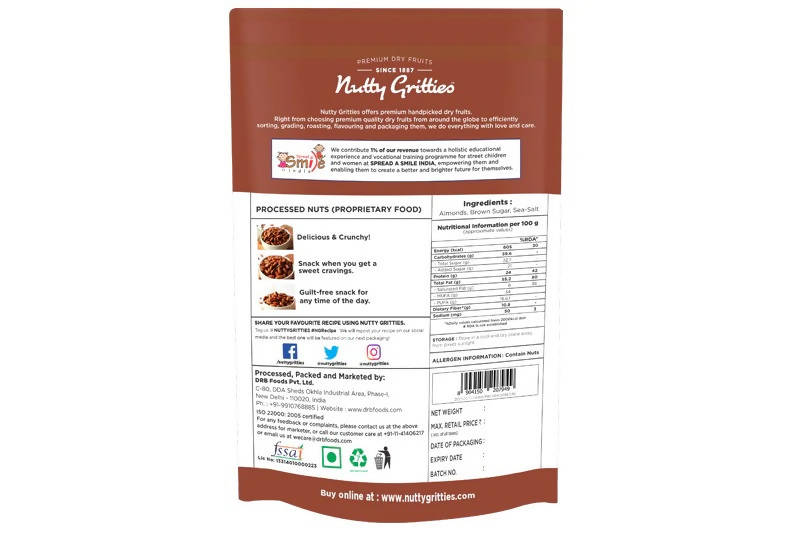 Nutty Gritties Salted Caramel Almonds - Distacart