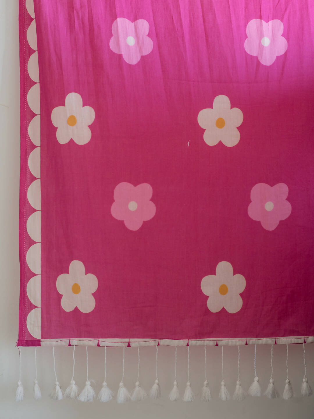 Suta Pink Floral Pure Cotton Saree - Distacart