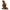 Resting Buddha on Knee Metal Showpiece, Brown