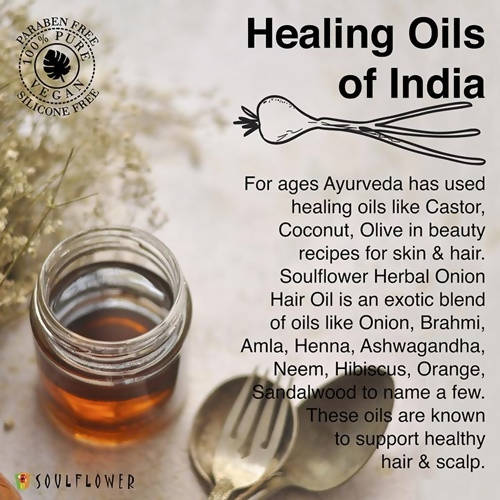 Soulflower Herbal Onion Hair Growth Oil - Distacart