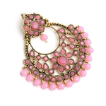 Thumbnail for Mominos Fashion Johar Kamal Golden And Pink Beaded Earrings - Distacart