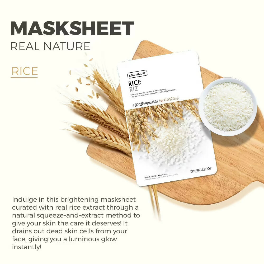 The Face Shop Real Nature Rice Face Mask - Distacart