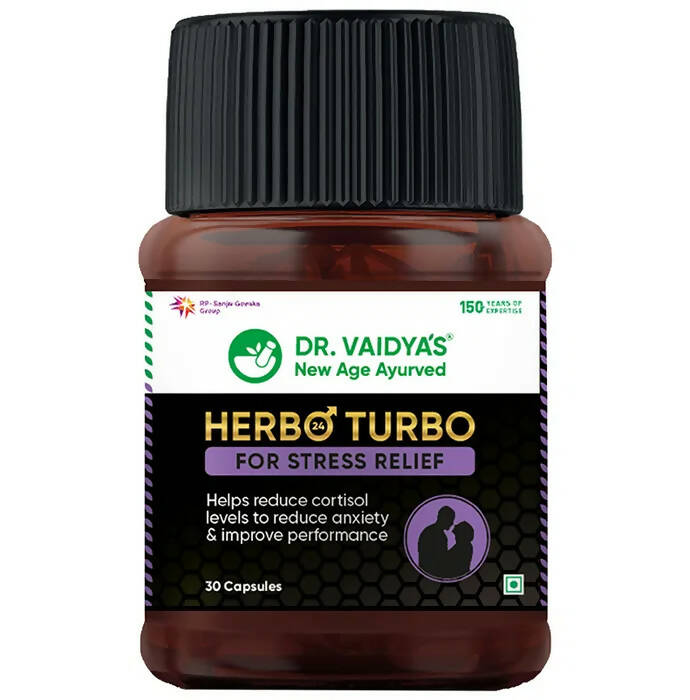 Dr. Vaidya's Herbo 24 Turbo Capsules For Stress Relief - Distacart