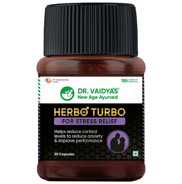 Dr. Vaidya's Herbo 24 Turbo Capsules For Stress Relief - Distacart