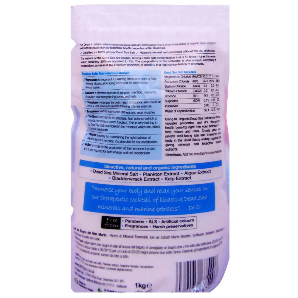 Dr.Organic Dead Sea Mineral Bath Salt - Distacart
