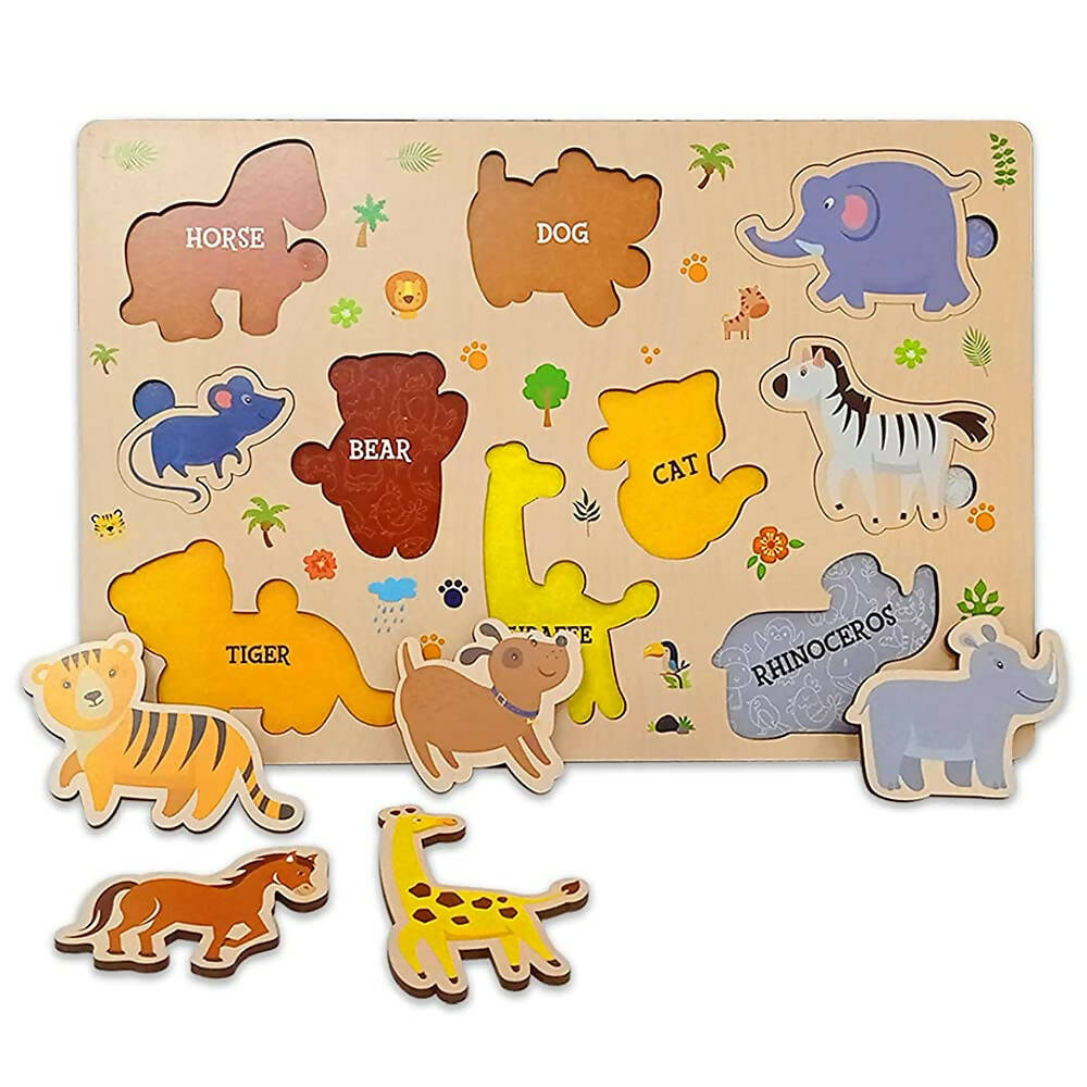 Webby Wooden Educational Puzzle for Preschool Kids- Set of 6 - Distacart