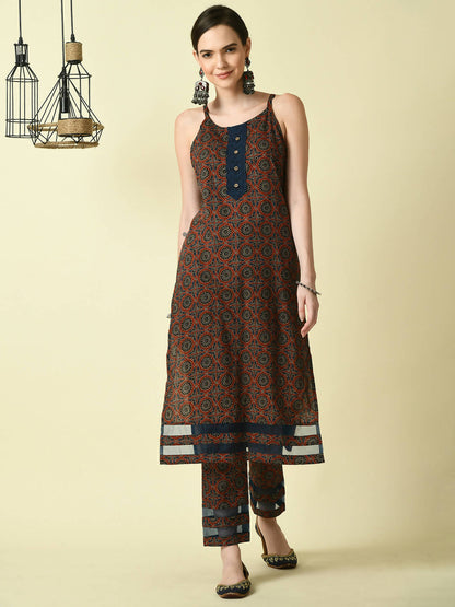 Myshka Women's Multi Straight Printed Kurta - Distacart