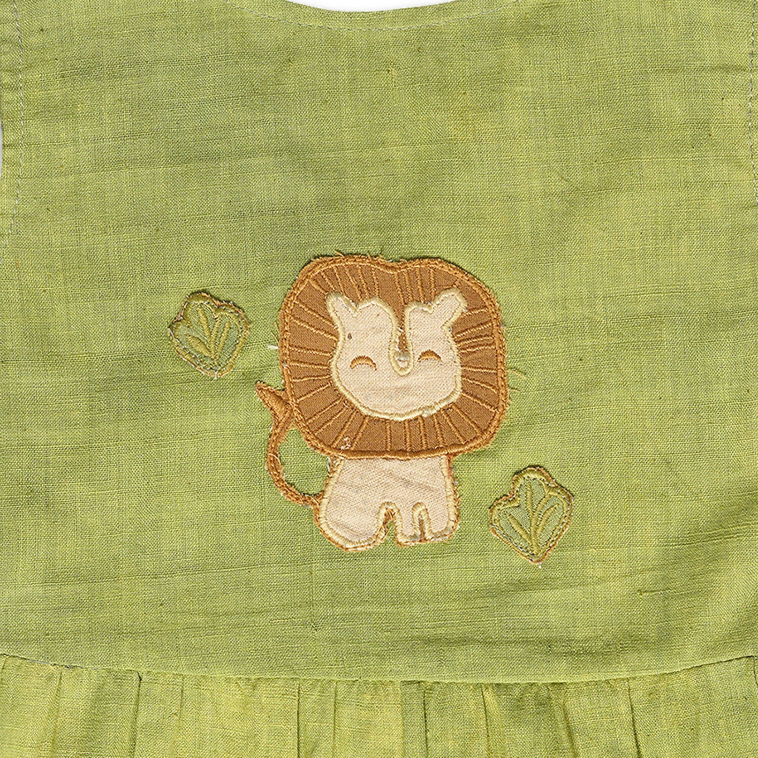 Mhyssa Green V Neck Short Jumpsuit With Front Overlap Tie-Up For Kids - Distacart