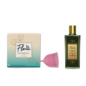 Floren Reusable Menstrual Cup with Menstrual Cup Wash for Women - Distacart