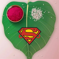 Thumbnail for Bhai Please Superman Wooden Rakhi - Distacart